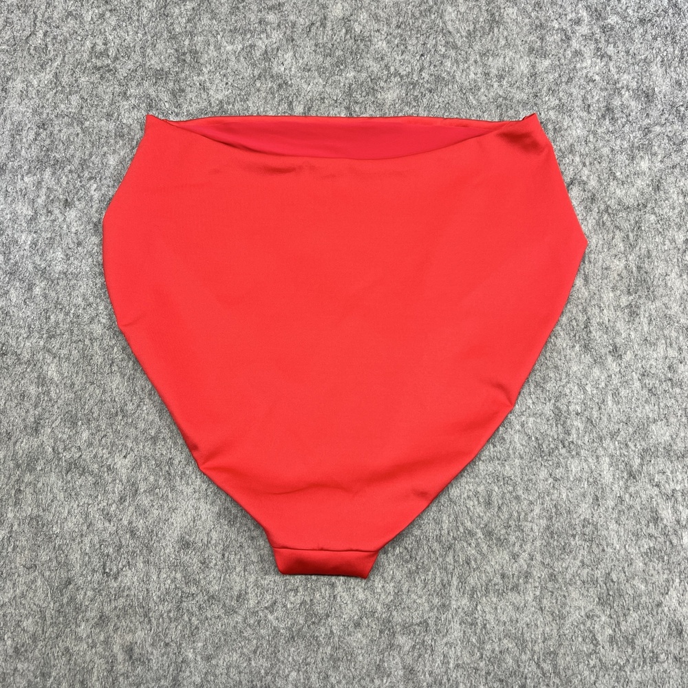 Left On Friday Swim Bottoms Womens 2XL Red Hi Hi High Waisted Bikini Swimwear - Picture 4 of 13